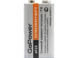 Батарейка GoPower (крона) 9V, 6F22