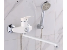 Смеситель для ванны 2201J MYNAH 40 к., L - нос 35 см латунь (белый хром) Р