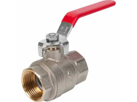 Кран шаровый 25 мм (1) г/г ручка НИКЕЛЬ HRT (C 101.06.1)