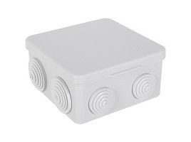 Коробка распределительная 100х100х50 мм, ОУ 8 вводов, с крышкой IP54 (402797)