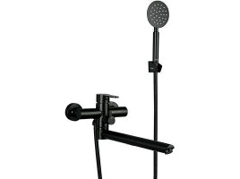 Смеситель для ванны 22801-6 FRAP/А 40 к.,L - нос 40 см чёрный, нержавейка