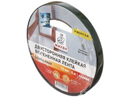 Лента клеящая 2-х сторон. 12ммх5м профессиональная монтажная черная TFM212T
