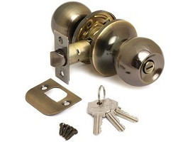 Ручка защелка FERRE/VETTORE 6072 ET (фиксатор-ключ) AB (бронза)